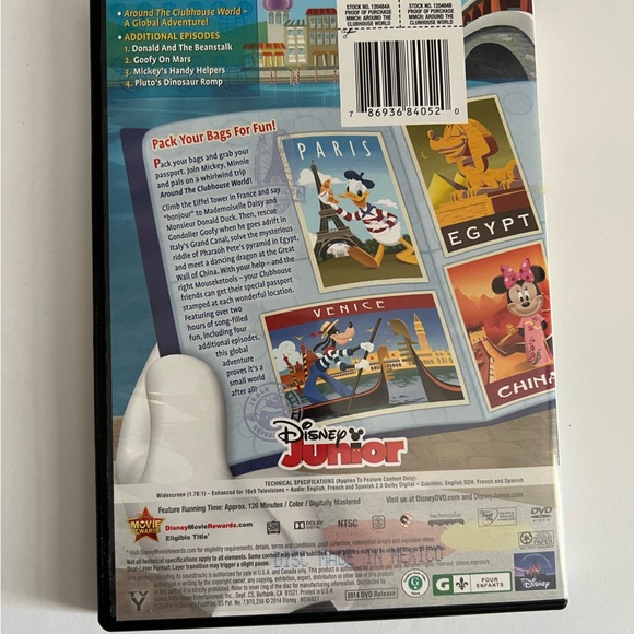 Around the Clubhouse World Mickey Mouse DVD - Picture 2 of 3